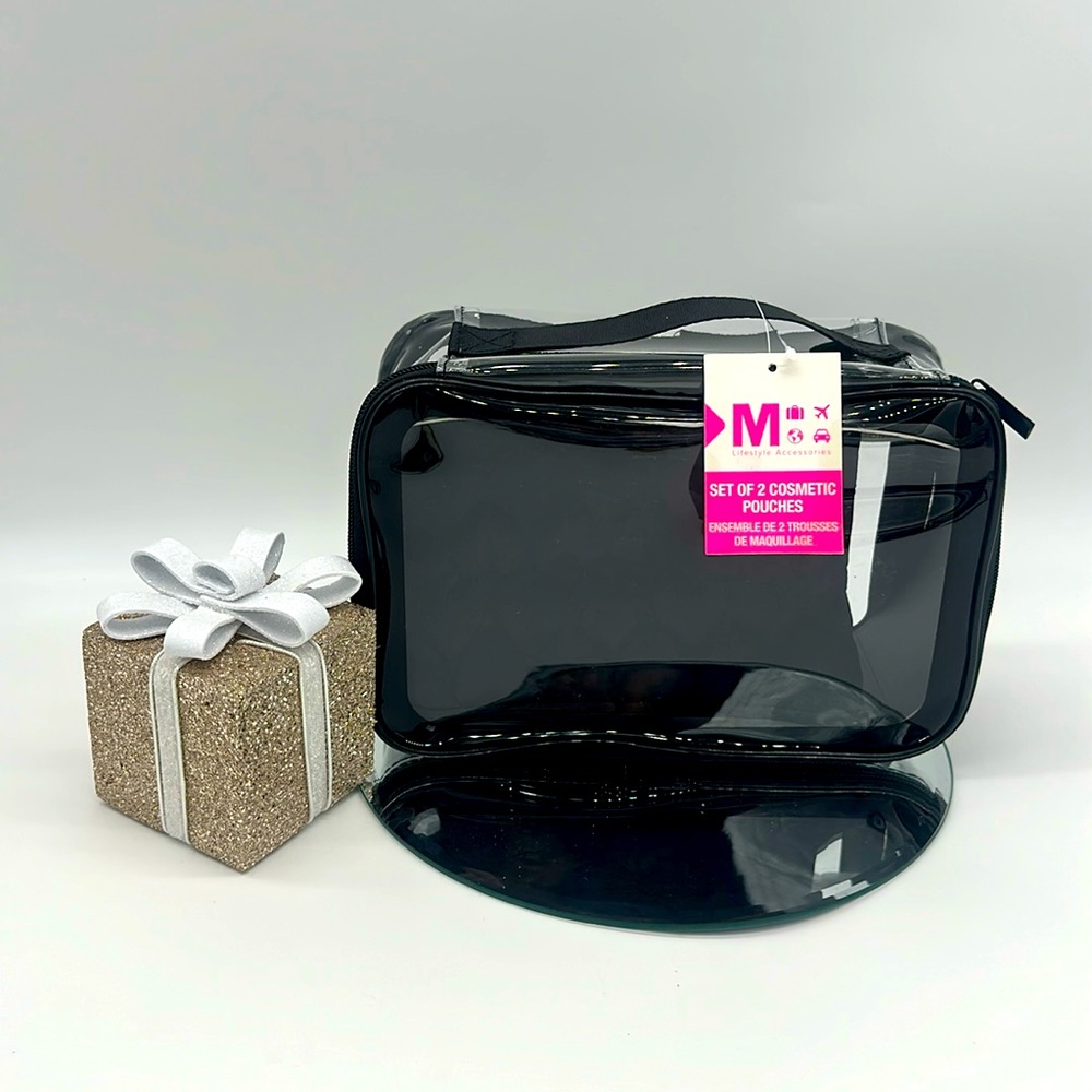MY TAG ALONG SET OF 2 COSMETIC POUCHES
